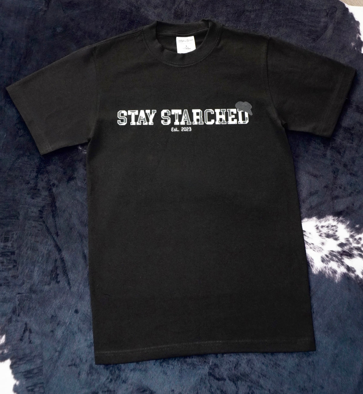 BLACK COWPRINT SS T-SHIRT