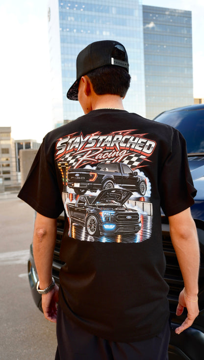 STAY STARCHED RACING T-SHIRT