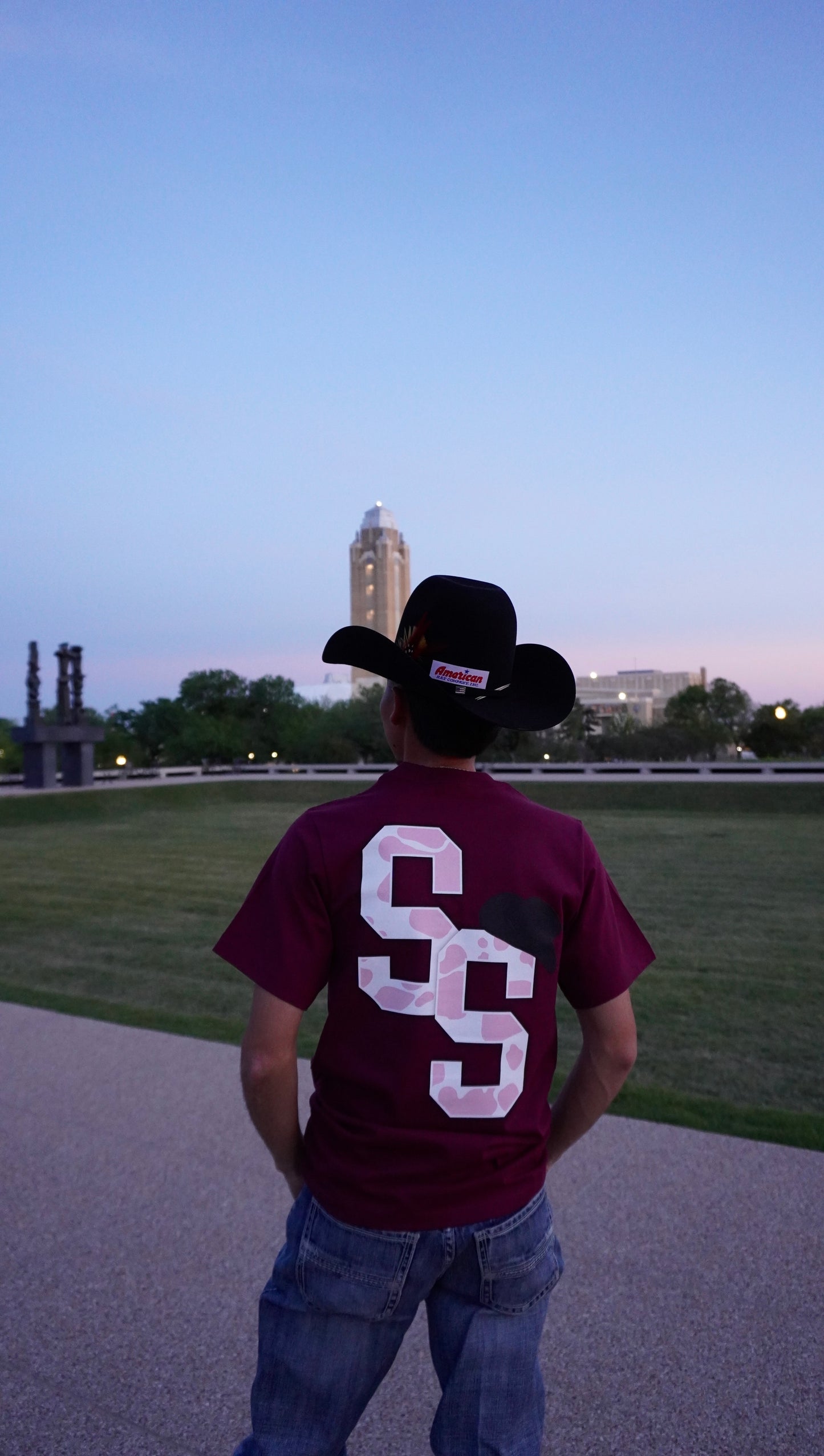 MAROON "SS" T-SHIRT