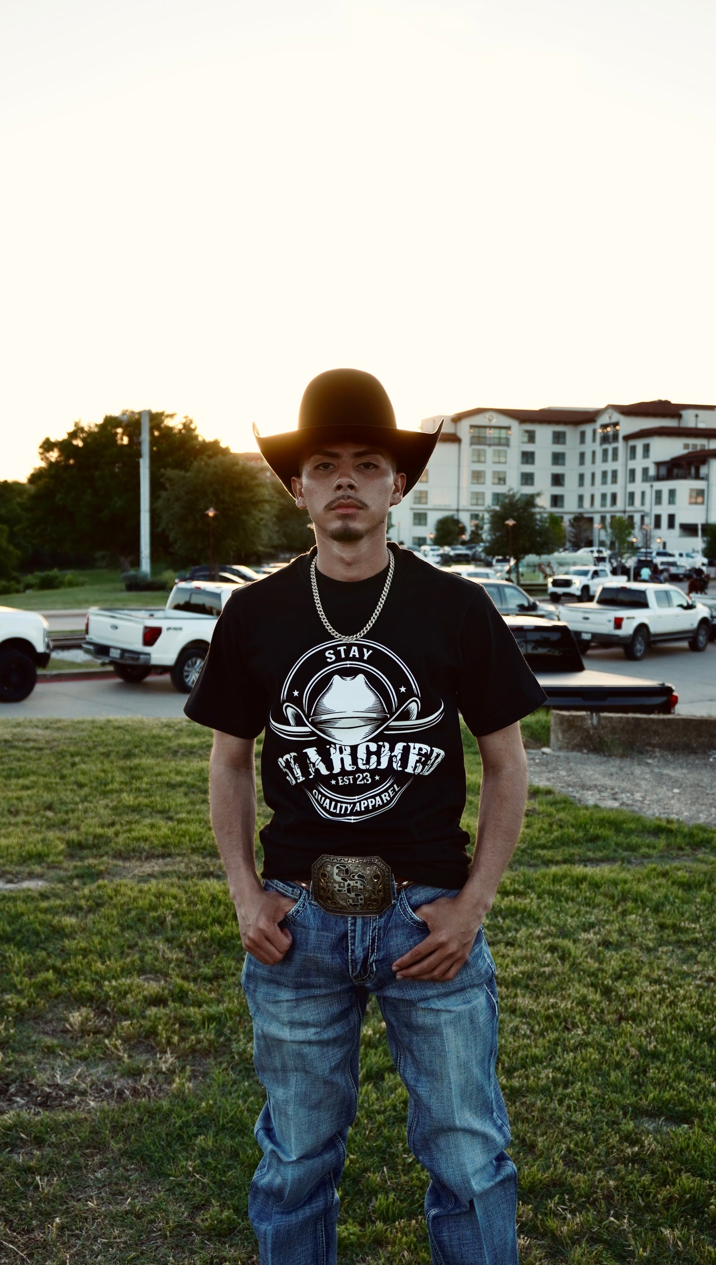 BLACK SS COWBOY T-SHIRT