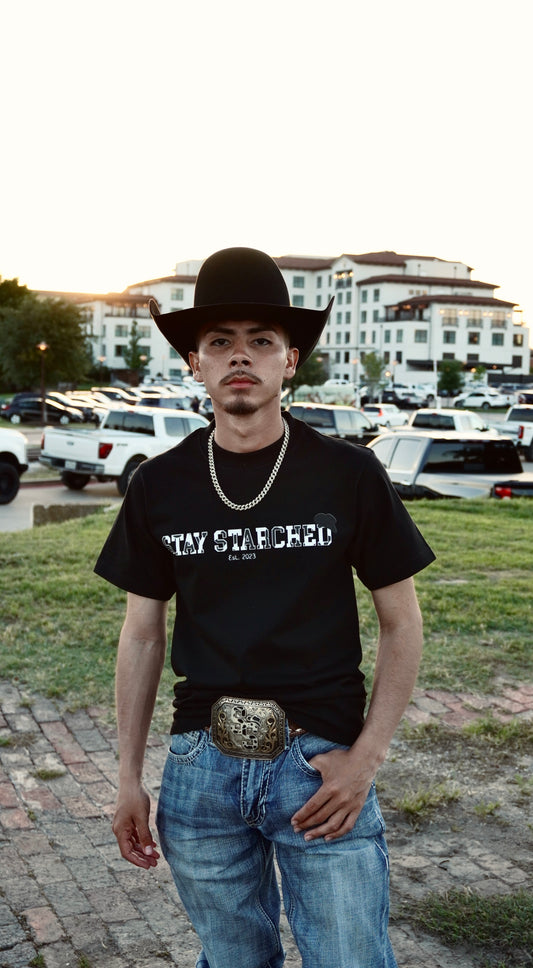 BLACK COW PRINT "SS" T-SHIRT