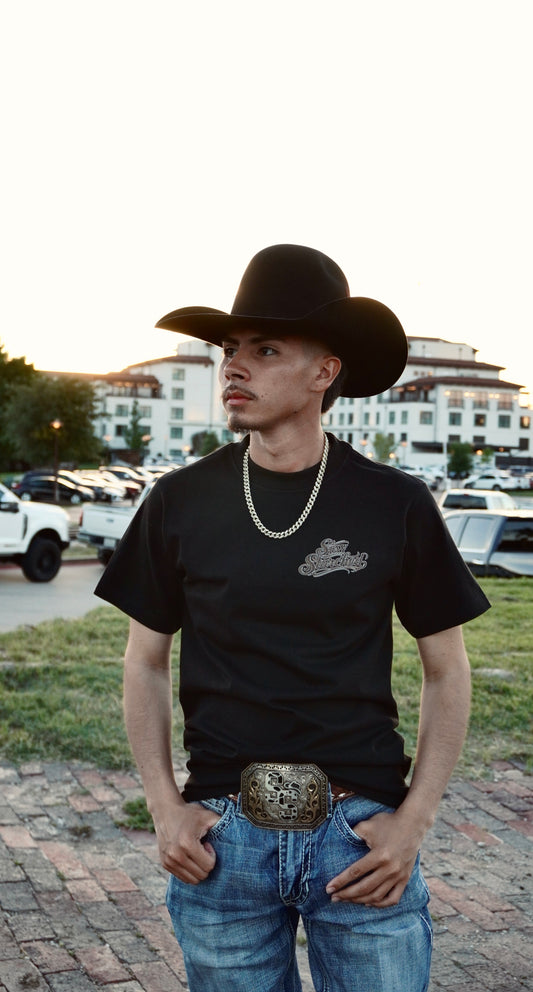 BLACK "LONG LIVE STARCHED JEANS" T-SHIRT