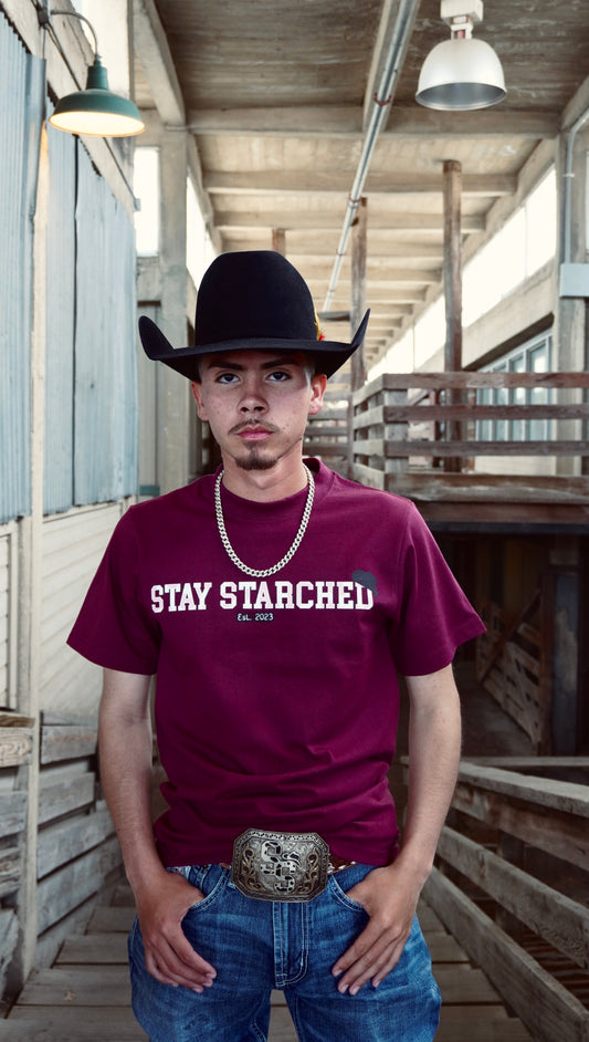 MAROON "SS" T-SHIRT