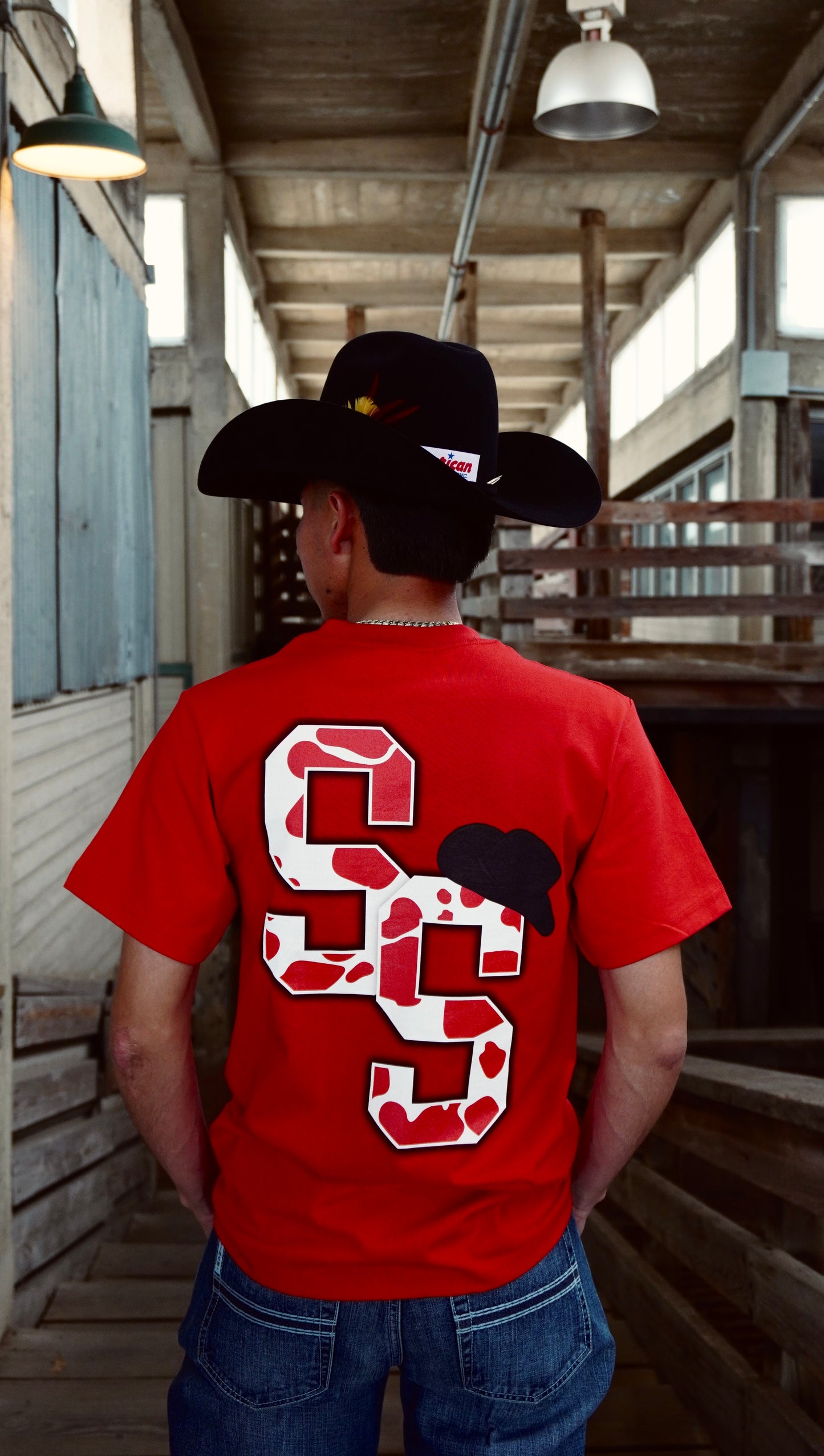 RED COW PRINT SS T-SHIRT