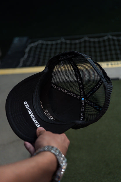 BLACK & WHITE HORSE SHOE SS CAP