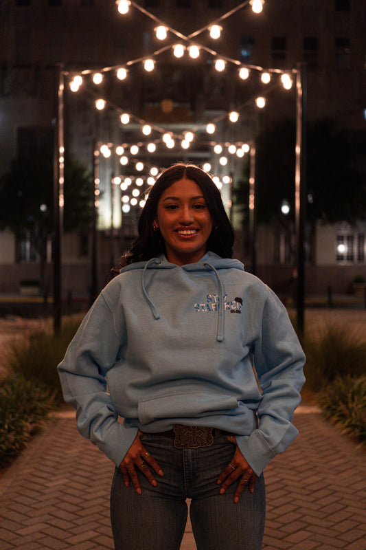 BABY BLUE SS HOODIE