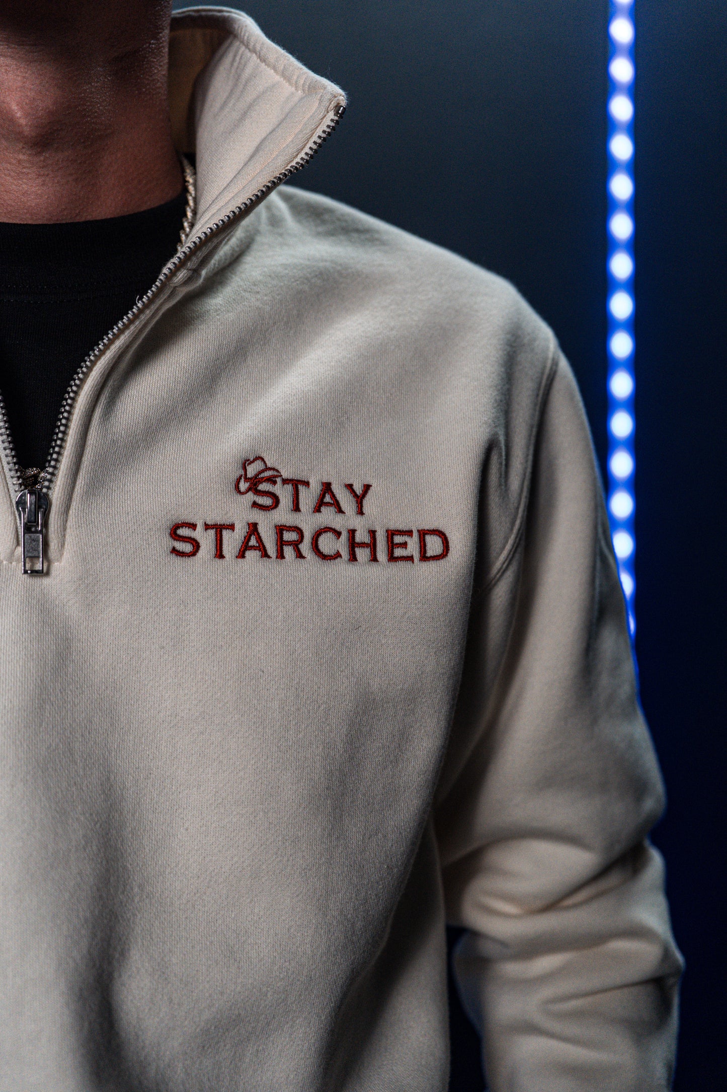 CREAM (SS) QUARTER ZIP