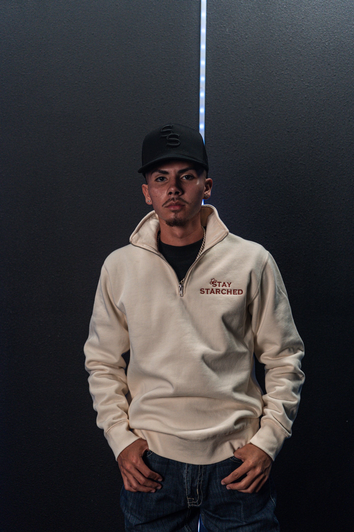 CREAM (SS) QUARTER ZIP