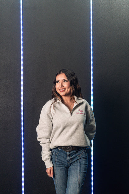 WHITE HEATHER (SS) QUARTER ZIP