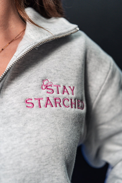 WHITE HEATHER (SS) QUARTER ZIP