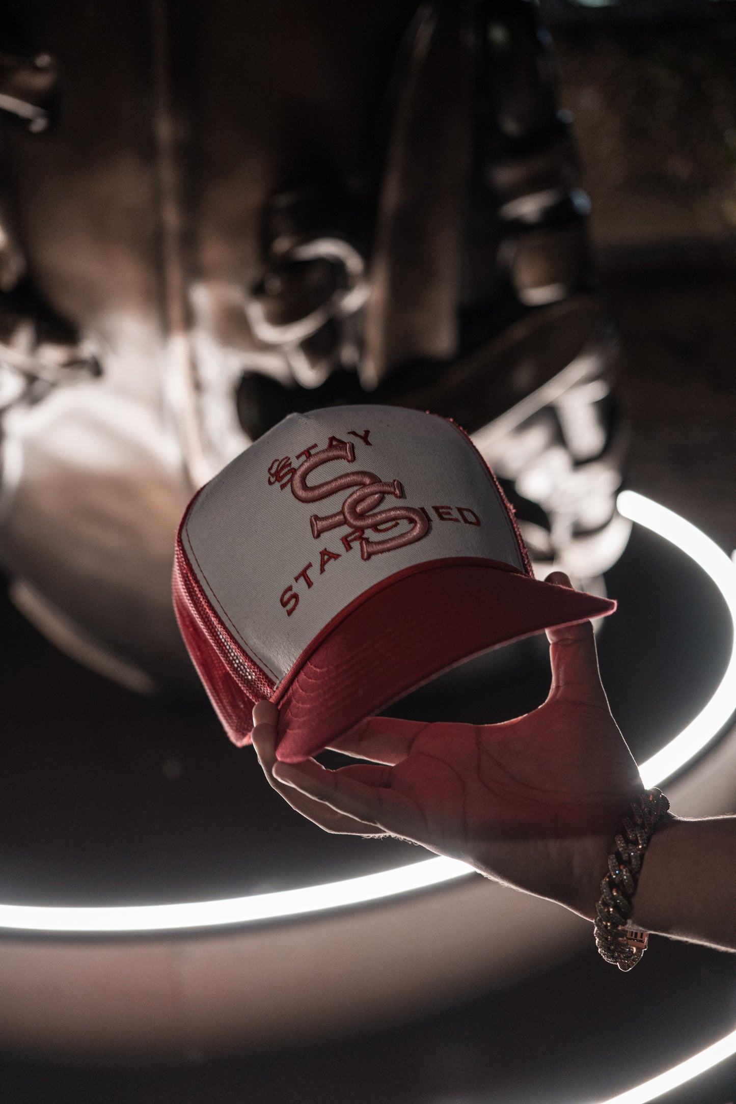 RED & WHITE "SS" CAP