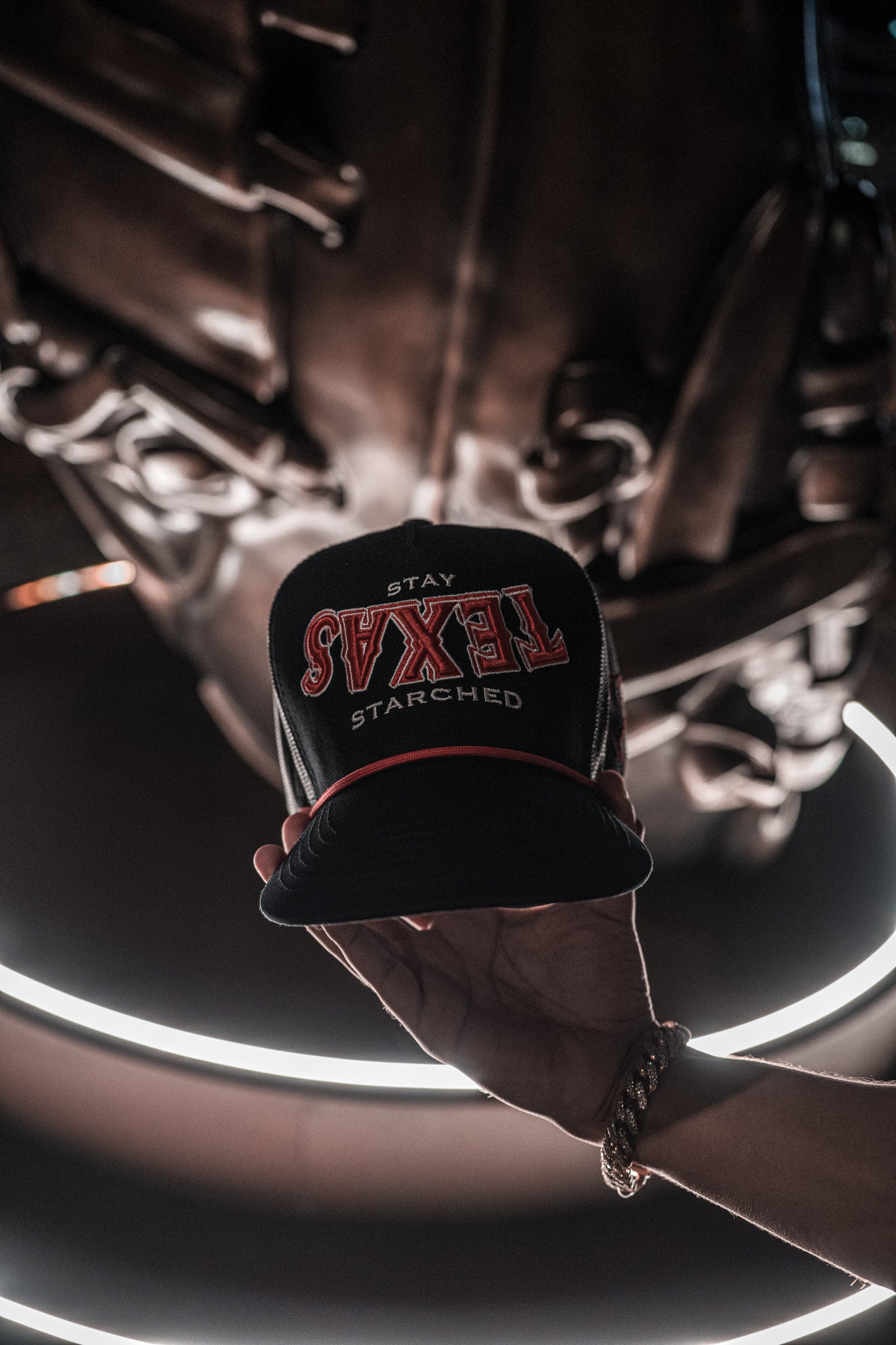 BLACK & RED "TEXAS" SS CAP