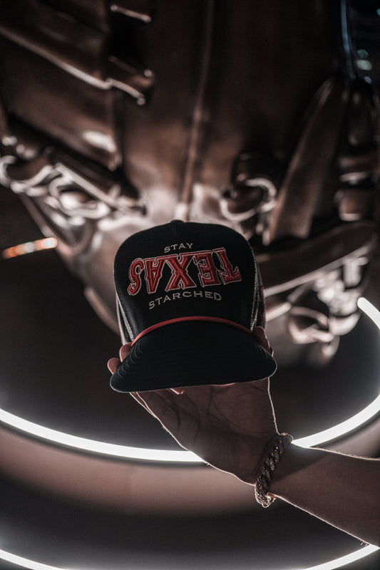 BLACK & RED "TEXAS" SS CAP