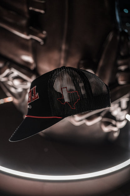 BLACK & RED "TEXAS" SS CAP