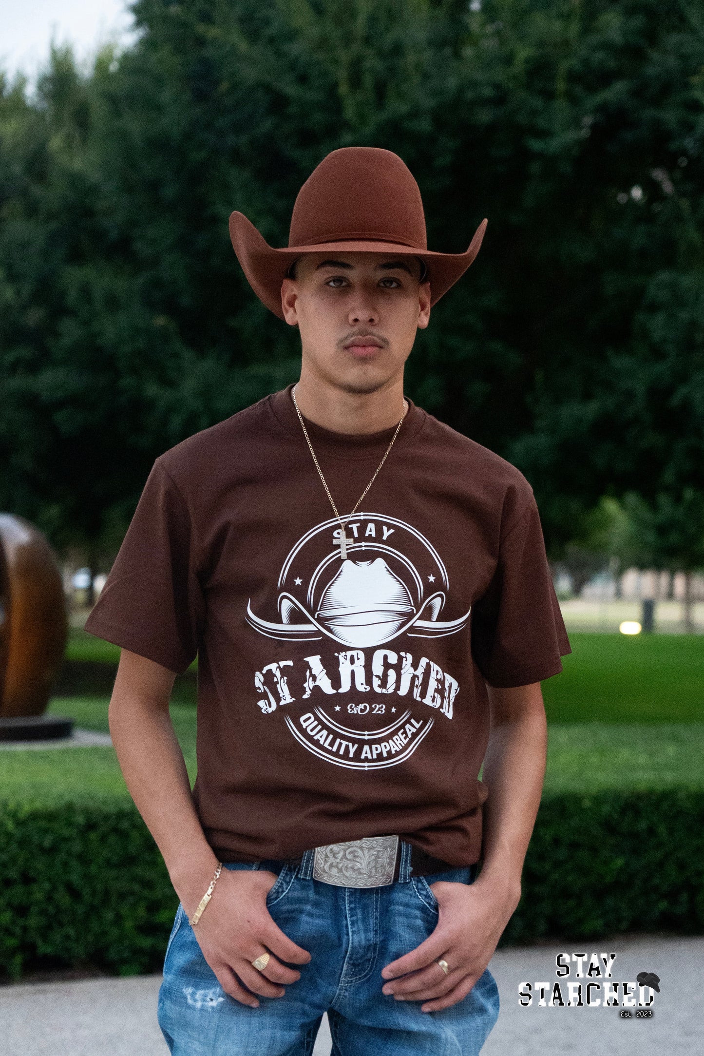 DARK BROWN SS T-SHIRT